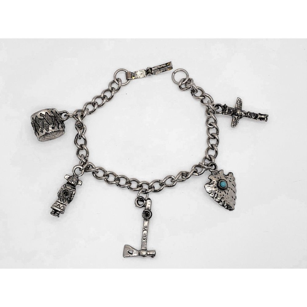 Vintage Native American Charm Bracelet